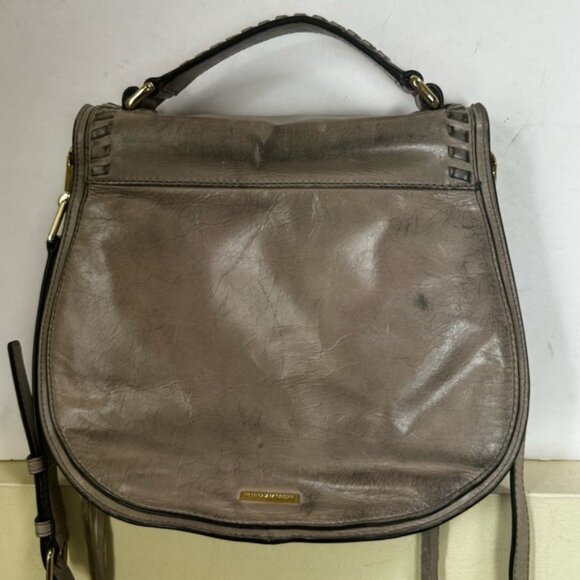 Rebecca Minkoff Vanity Saddle Bag Leather Bag Shoulder Crossbody Handle Western - Picture 4 of 16